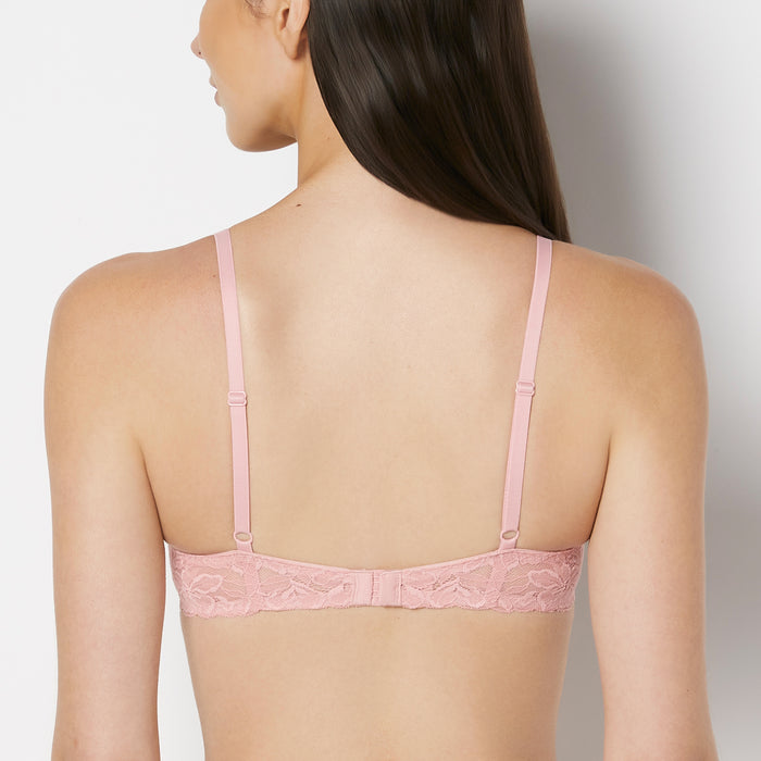 Unlined Demi Bra in Poetic Lace in Rose Elegance