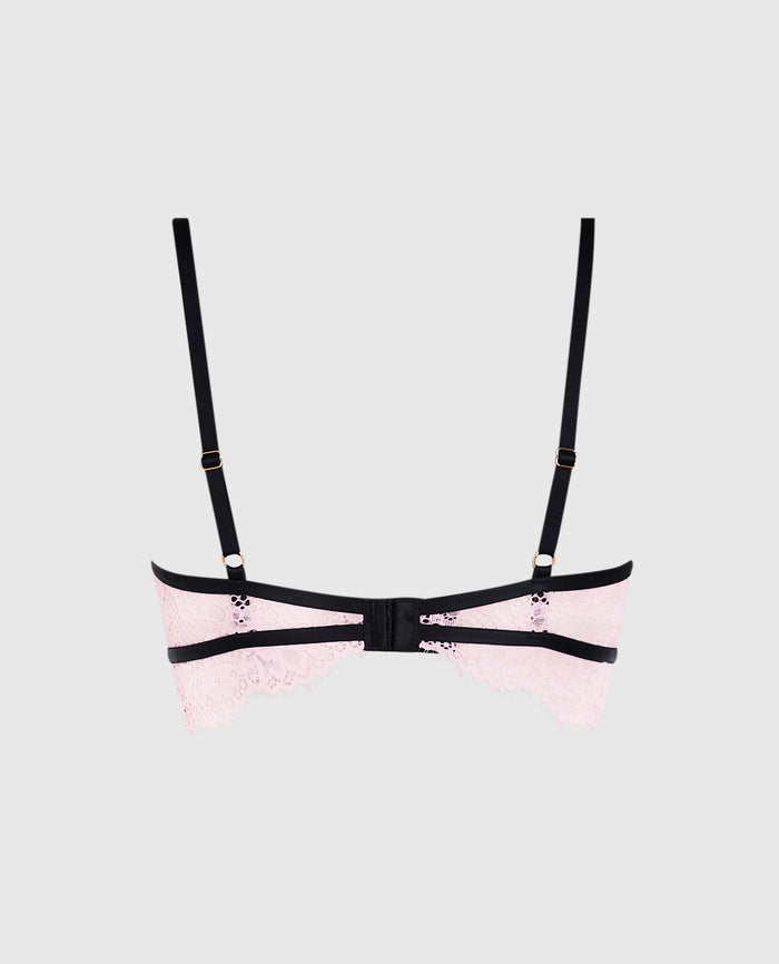 Unlined Lace Bralette in Pink-A-Boo