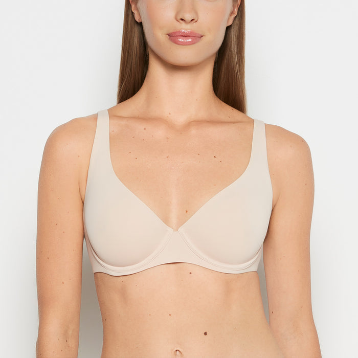 Unlined smooth perfect coverage bra in Cameo Rose