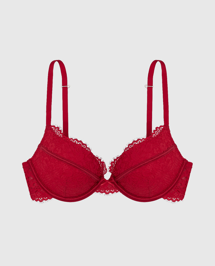 Up 2 Cup Lace Bra in Cosmo Red