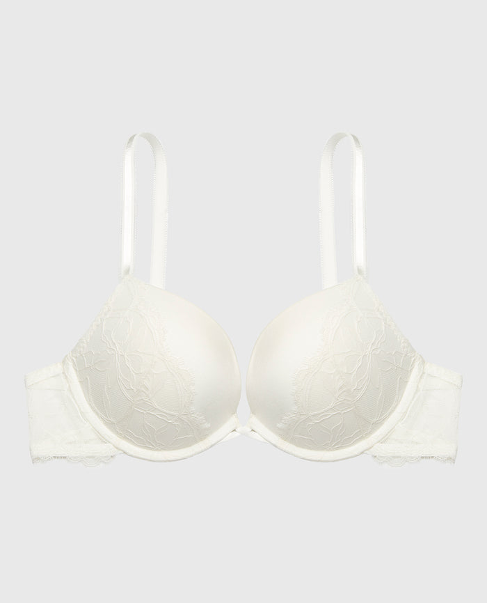 Up 2 Cup Plunge Bra with Afterglow Lace in Ivory
