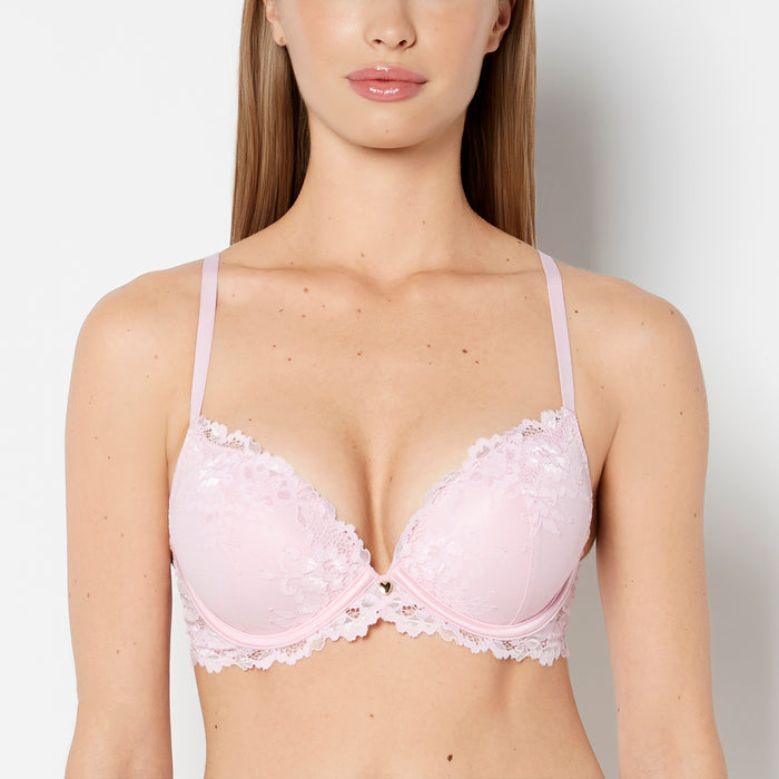 Up 2 Cup Plunge Bra with Romantic Lace in Sweet Dream
