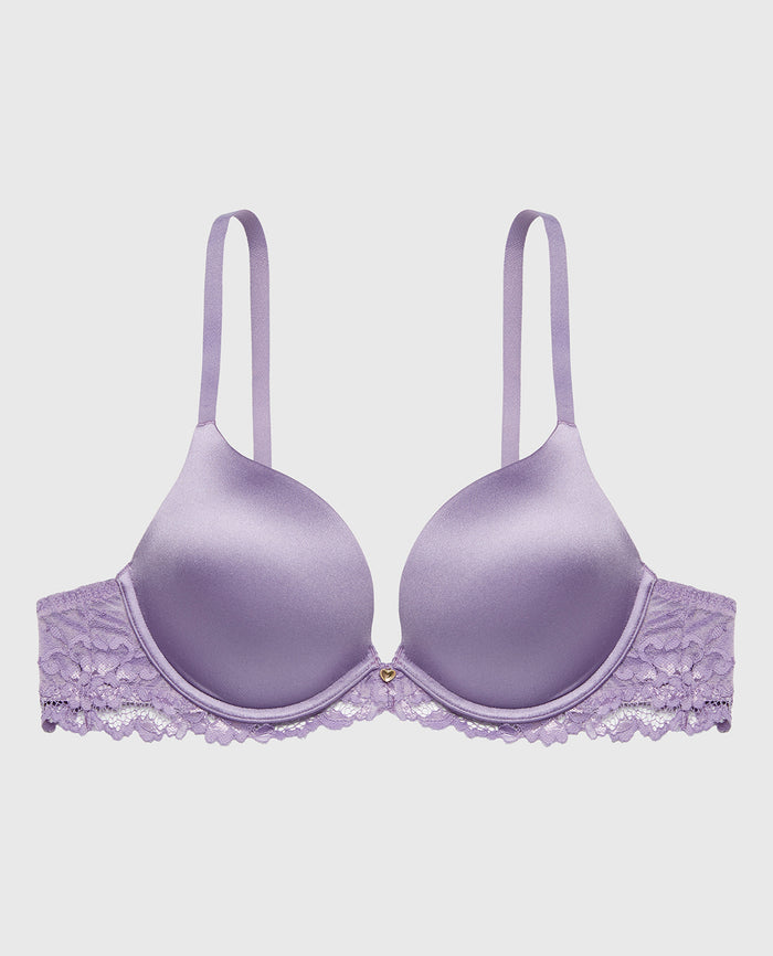 Up 2 Cup Plunge Bra with Romantic Lace Wing in Purple Haze