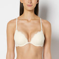 Up 2 Cup Plunge Bra with Timeless Lace in Pearled Ivory