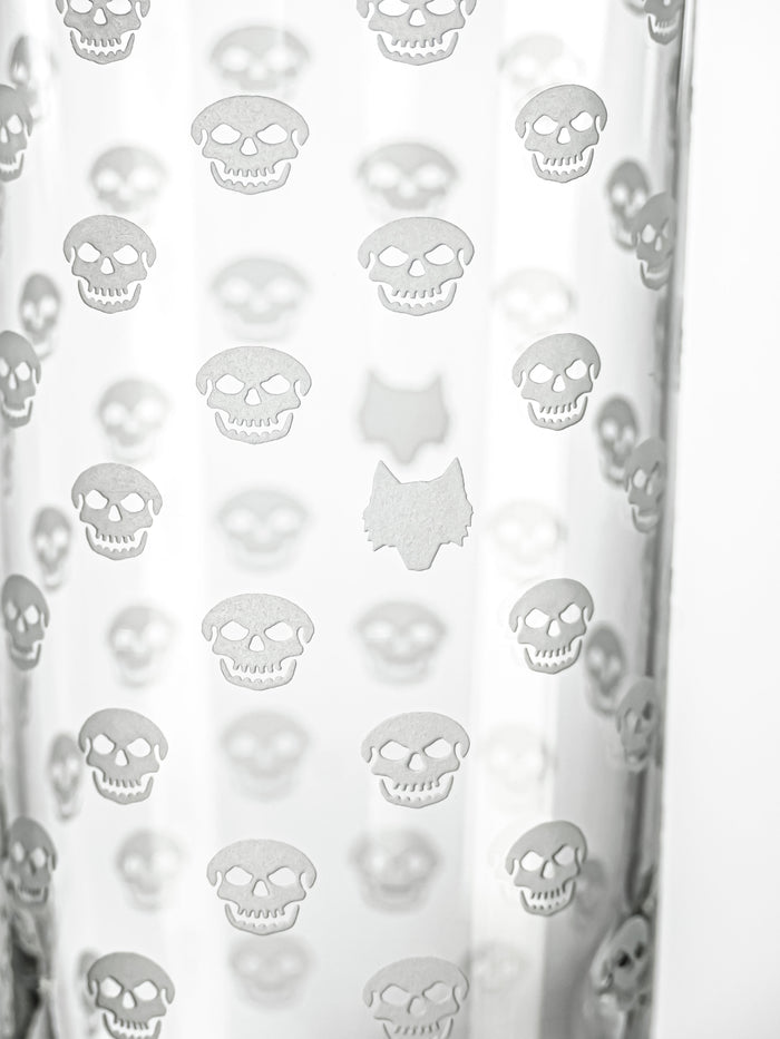 Voodoo Highball Glass Close-Up - Etched Skull & Signature Wolf Head Print Detail | Greyson Clothiers