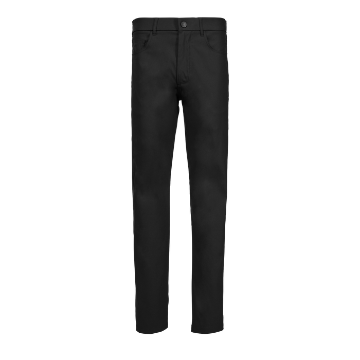 Greyson Clothiers Wainscott 5-Pocket Pant in Black - Front View | Men's Performance Trouser