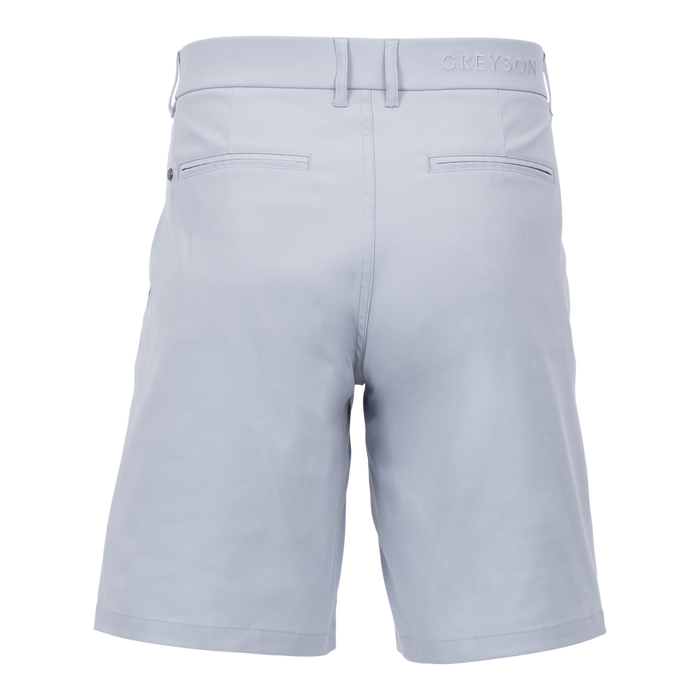 Smoke Heather Greyson Clothiers Wainscott Short - Back View, Embroidered Logo Waistband