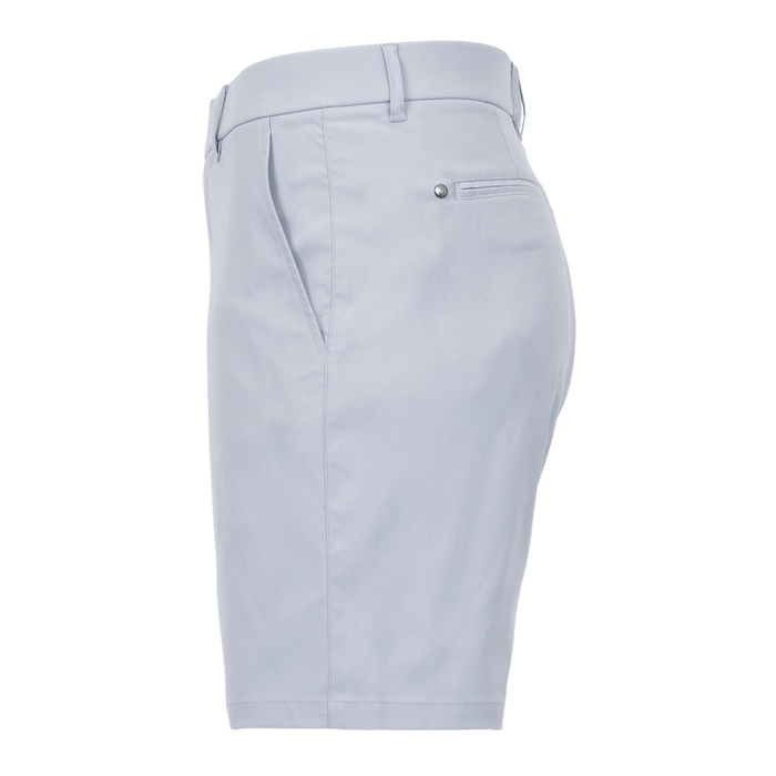 Smoke Heather Greyson Clothiers Wainscott Short - Side View, Slant Pocket Detail