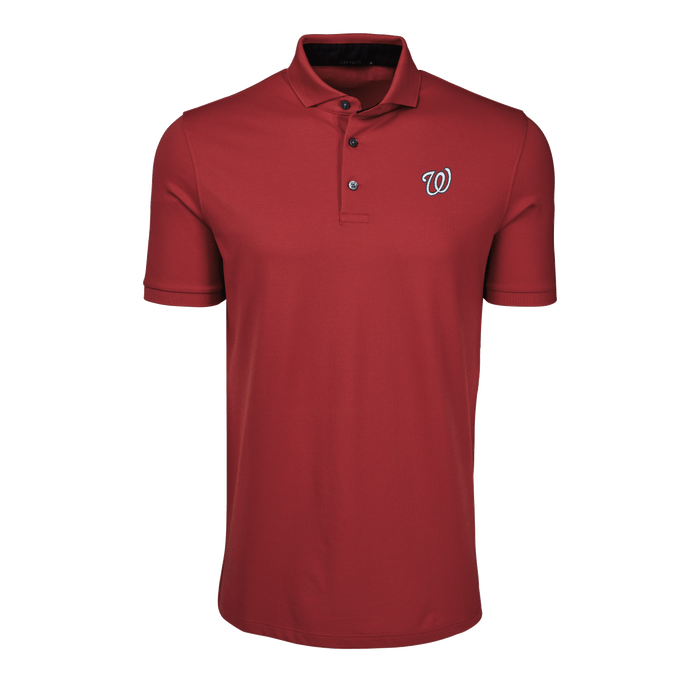 Varsity Red Washington Nationals Crowley Performance Golf Polo - Front View | Greyson Clothiers