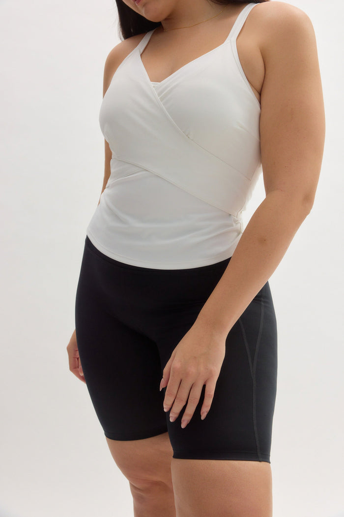 White Tabitha Wrap Tank