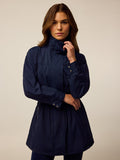 Maltese Blue Wind Anorak - On Model Front View, Women's Windproof Jacket | Greyson Clothiers