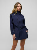 Maltese Blue Women's Wind Full-Zip Jacket - On Model Front View, Windproof | Greyson Clothiers