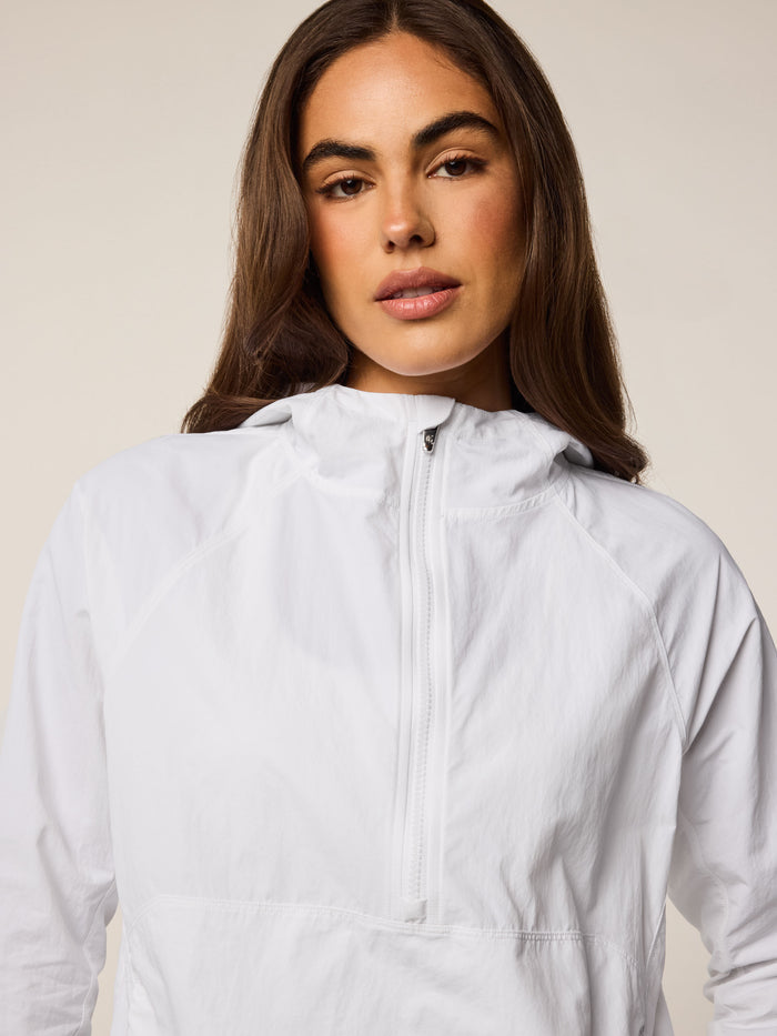 Arctic Wind Half-Zip Jacket - Hooded Collar & Half-Zip Front Detail, On-Model | Greyson Clothiers