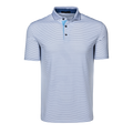 Arctic Greyson Clothiers Winoka Short Sleeve Striped Premium Golf Polo - Front View | Greyson Clothiers
