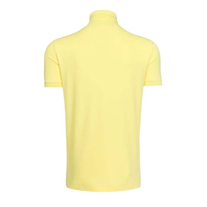 Yellow Wolf Icon Short Sleeve Performance Golf Polo - Back View | Greyson Clothiers