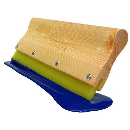 WOOD SQUEEGEE HANDLE ASSEMBLED 60 DUROMETER ORANGE SOFT