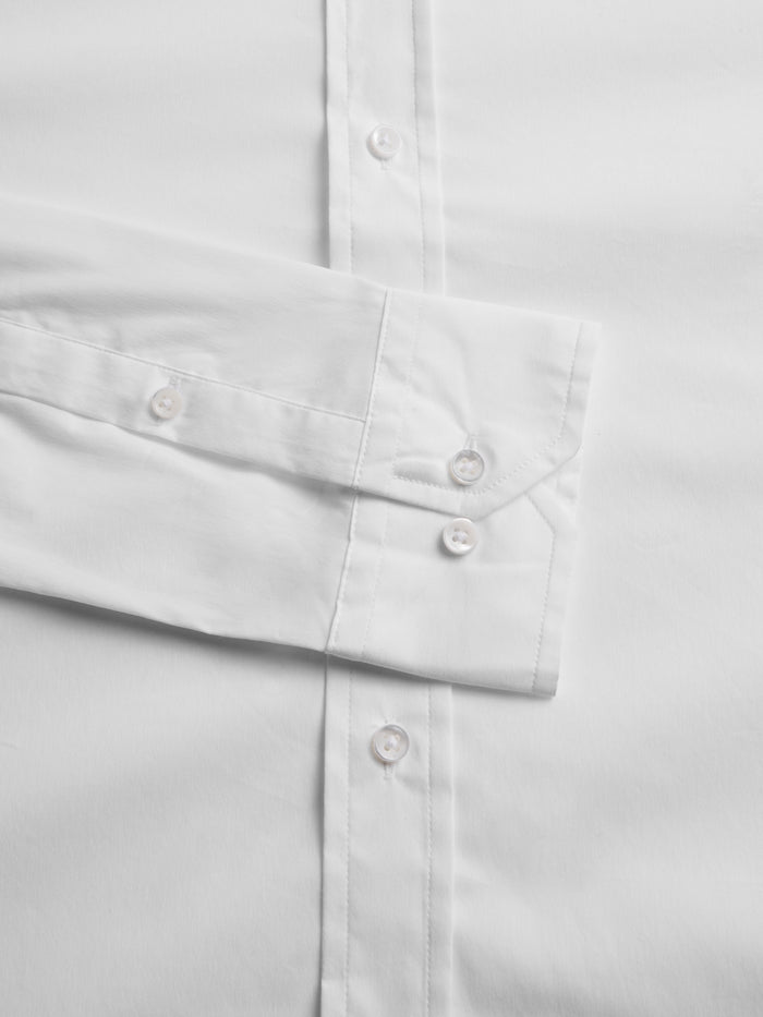 Greyson Clothiers Woodward Shirt - Cuff & Button Placket Detail, Arctic White Cotton Dress Shirt