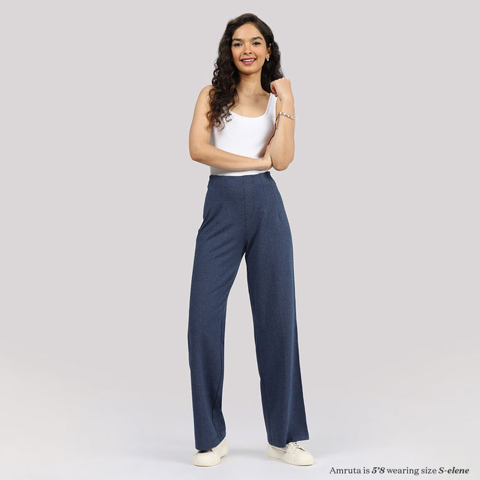 Work-To-Wine Twill Wide Dart Pants - BlissClub