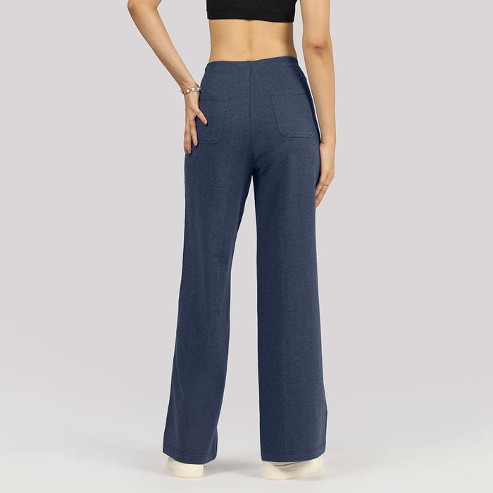 Work-To-Wine Twill Wide Dart Pants - BlissClub