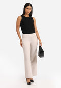 Work-To-Wine Twill Wide Leg Flare Pants - BlissClub