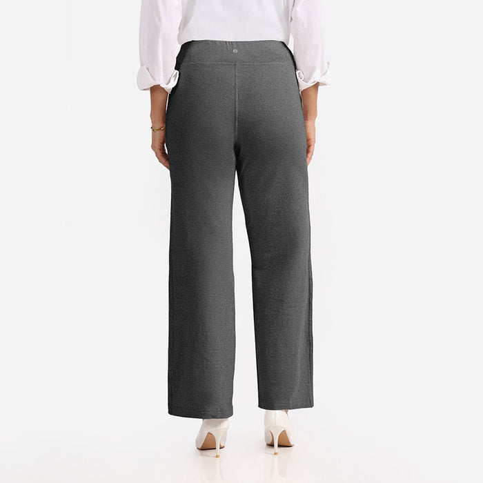 Work-To-Wine Twill Wide Leg Flare Pants - BlissClub
