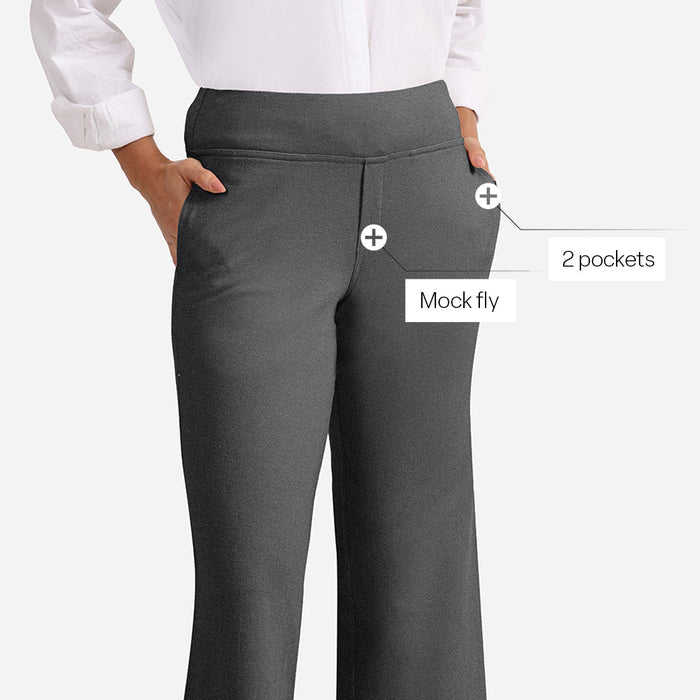 Work-To-Wine Twill Wide Leg Flare Pants - BlissClub