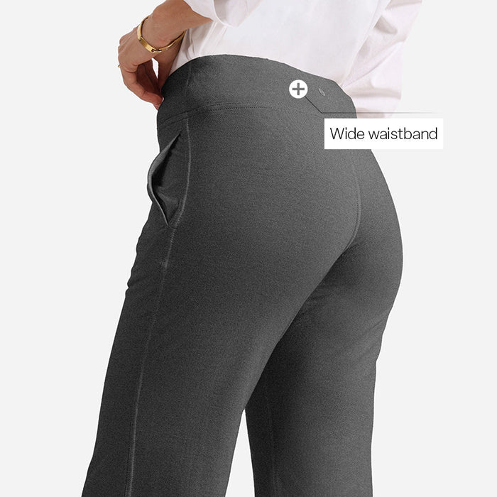 Work-To-Wine Twill Wide Leg Flare Pants - BlissClub