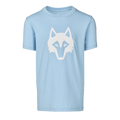 Wolf Blue Youth Icon Short Sleeve Tee - Front View with Wolf Logo | Greyson Clothiers