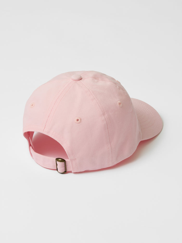 Rose Quartz Youth Stalking Wolf Hat - Back View, Brass Adjustable Strap | Greyson Clothiers