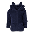 Maltese Blue Youth Wolf Sherpa Hoodie with Wolf Ears, Full-Zip - Front View | Greyson Clothiers