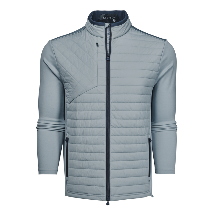 Falcon Greyson Yukon Ultralight Hybrid Jacket - Channel-Quilted Front, Full Zip, Front View | Greyson Clothiers