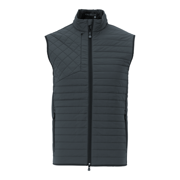 Stingray Quilted Lightweight Golf Vest, Full-Zip - Front View | Greyson Clothiers Yukon Ultralight