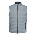 Shepherd Grey Ultralight Insulated Golf Vest, Quilted Full-Zip - Front View | Greyson Clothiers