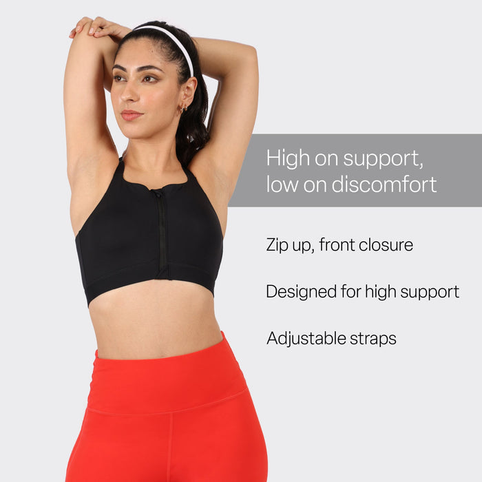 Zip-Up Sports Bra - BlissClub